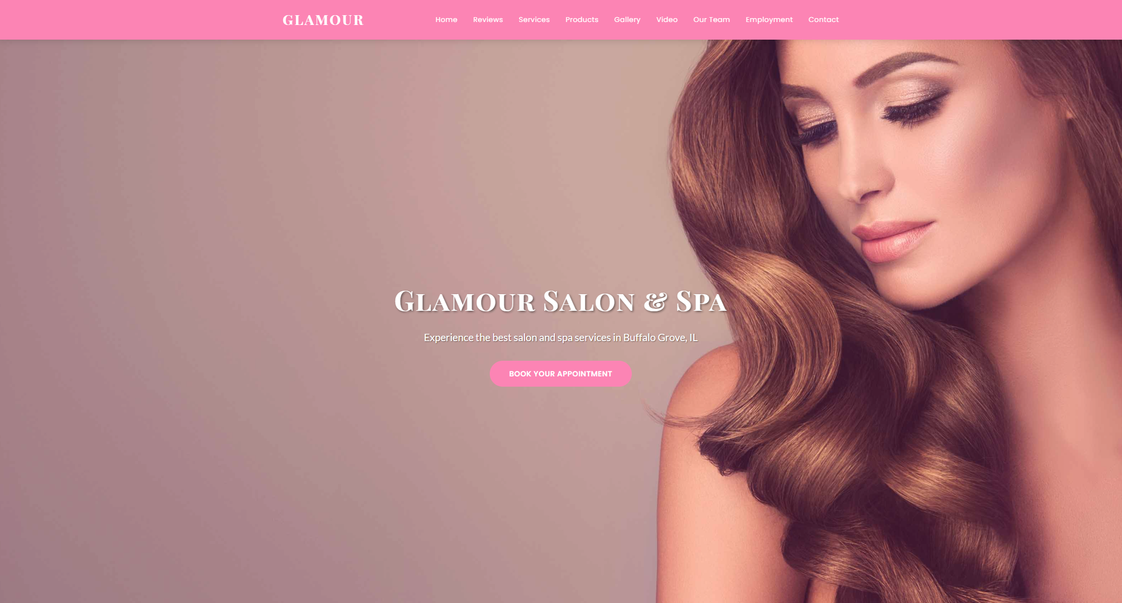 Glamour Salon & Spa — professional website built by Free Website Ninja